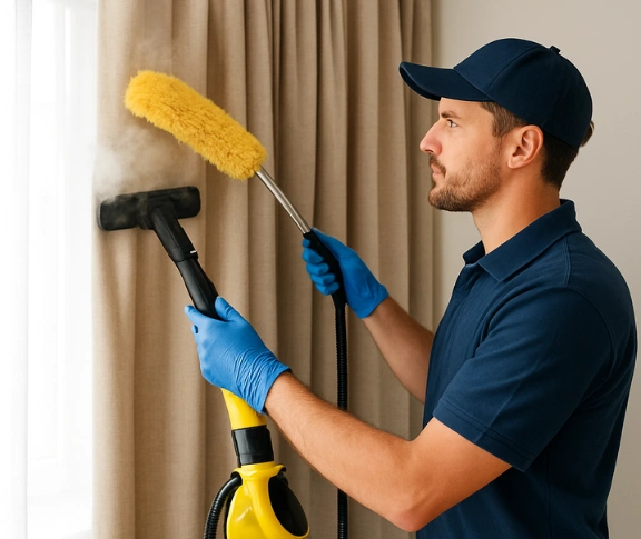 Trusted drapes cleaning technician Matty Curtain Cleaning tingalpa QLD